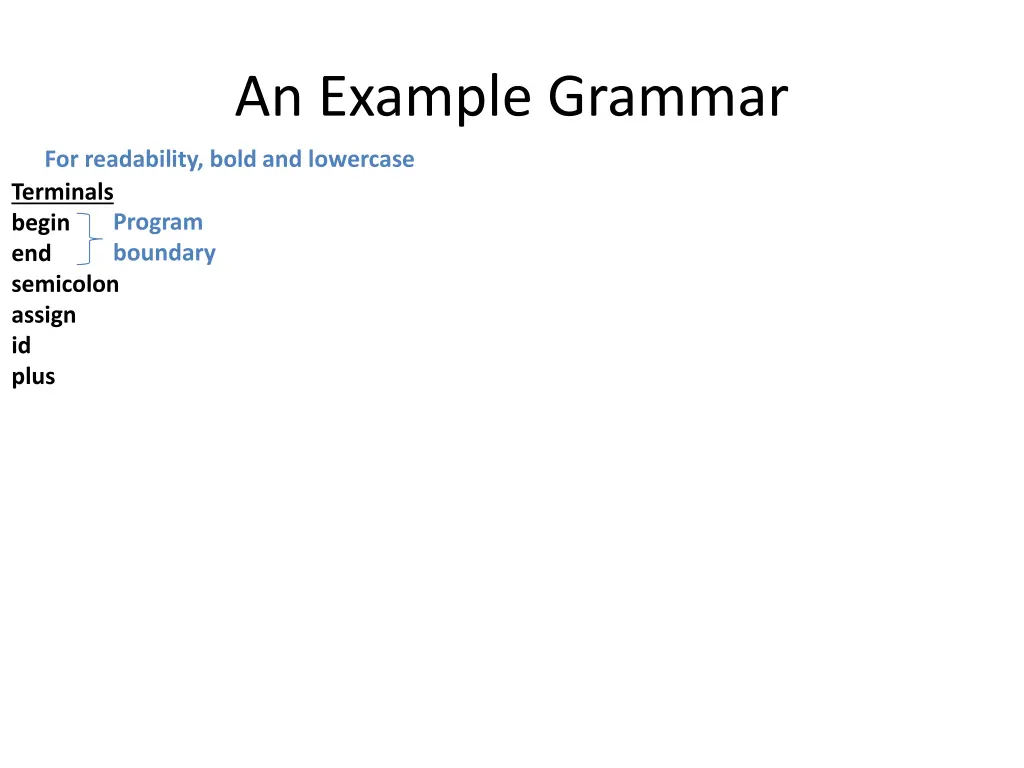 an example grammar 3