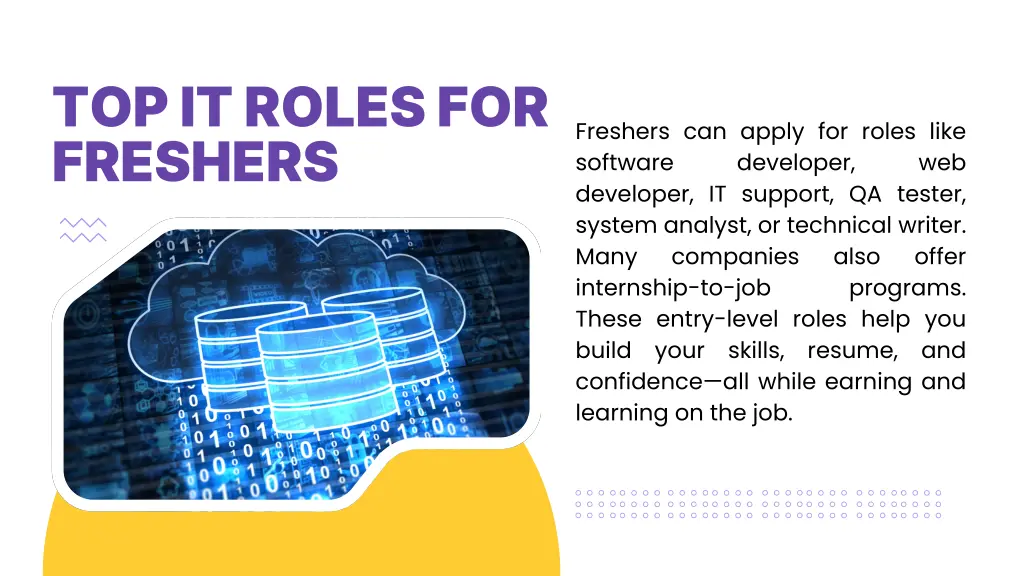 top it roles for freshers
