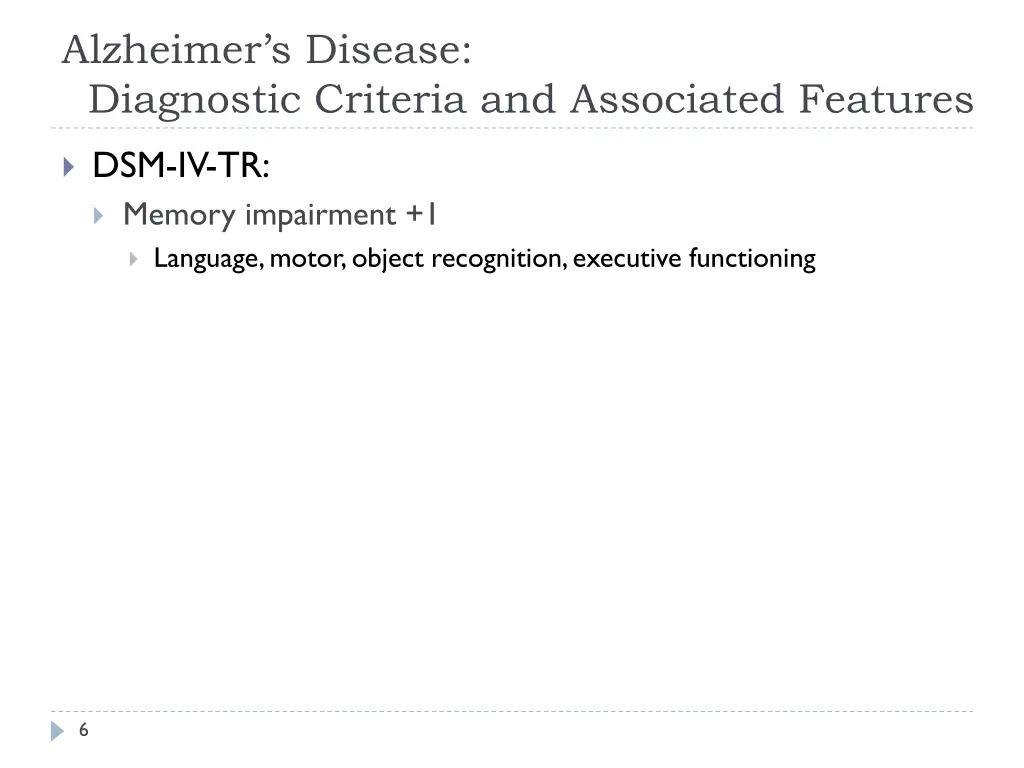 alzheimer s disease diagnostic criteria