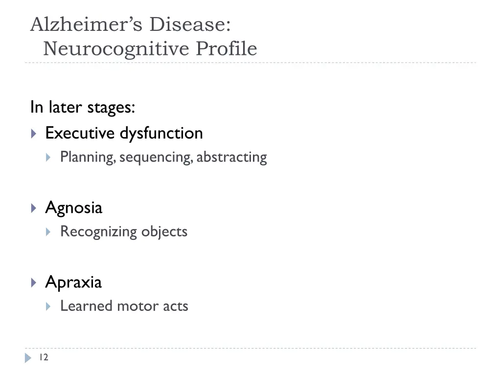 alzheimer s disease neurocognitive profile 1