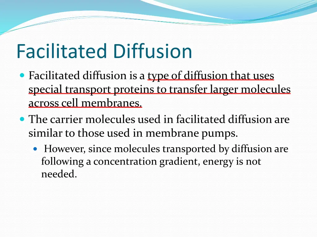facilitated diffusion