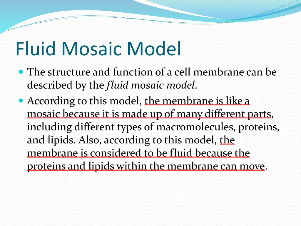 fluid mosaic model