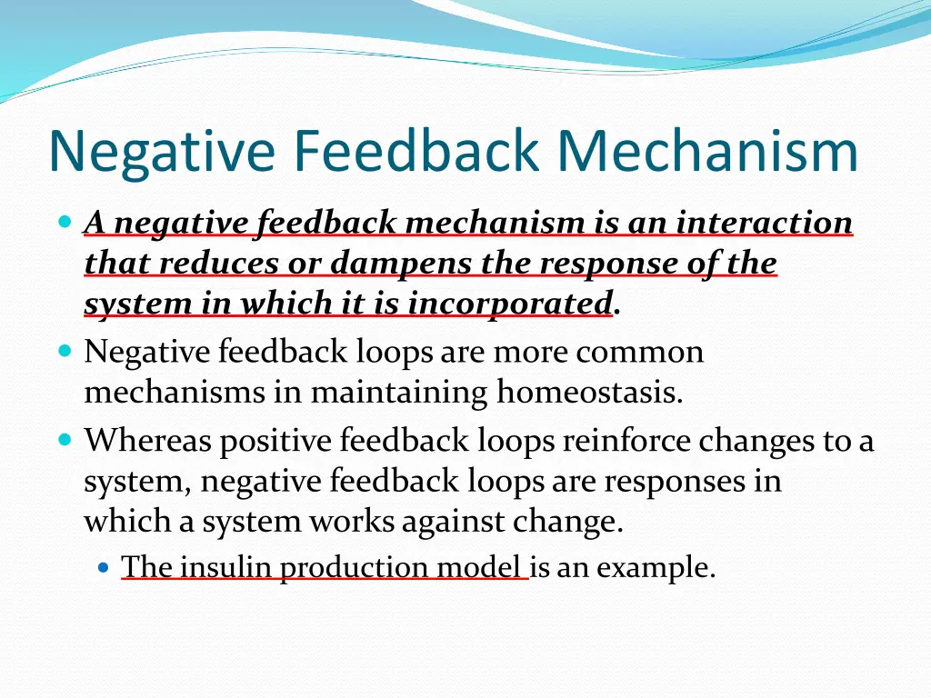 negative feedback mechanism
