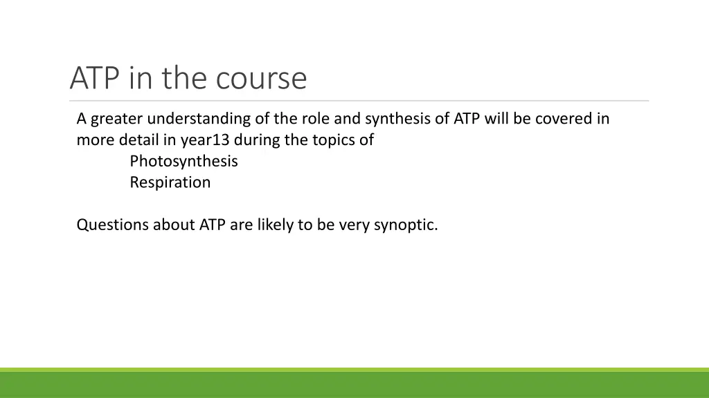 atp in the course