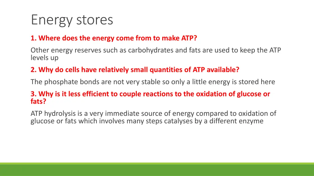 energy stores