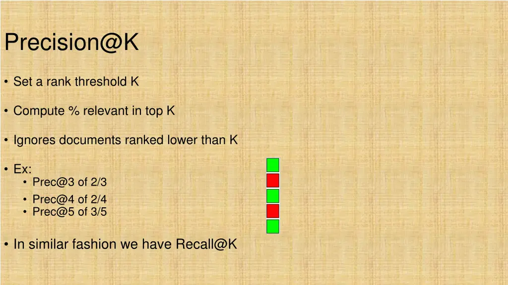 precision@k