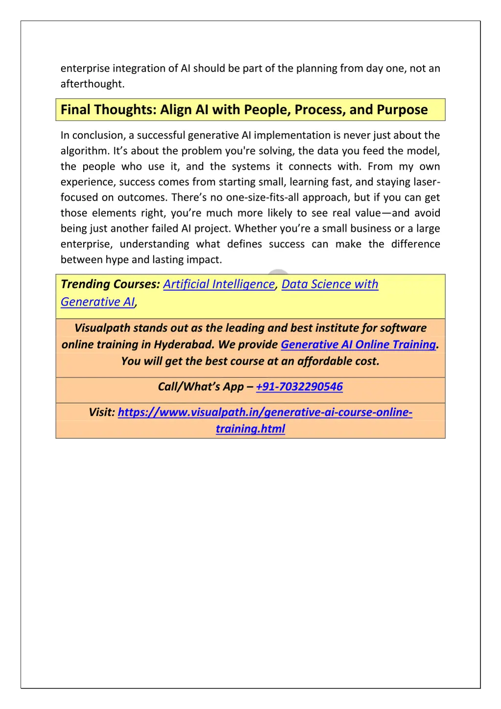enterprise integration of ai should be part