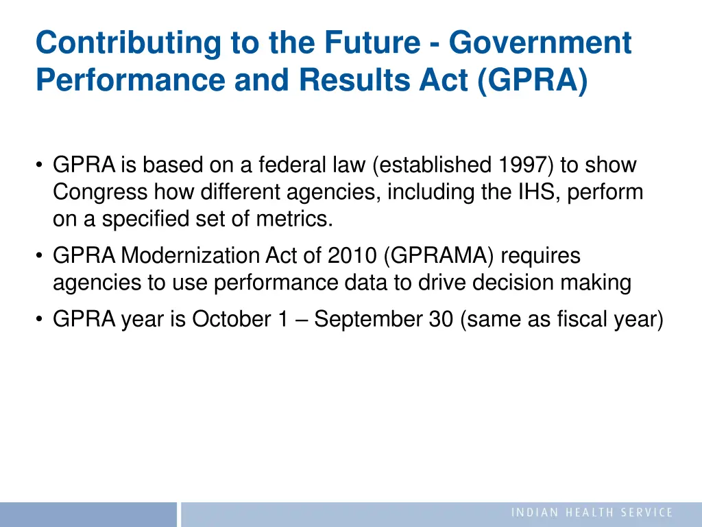 contributing to the future government performance