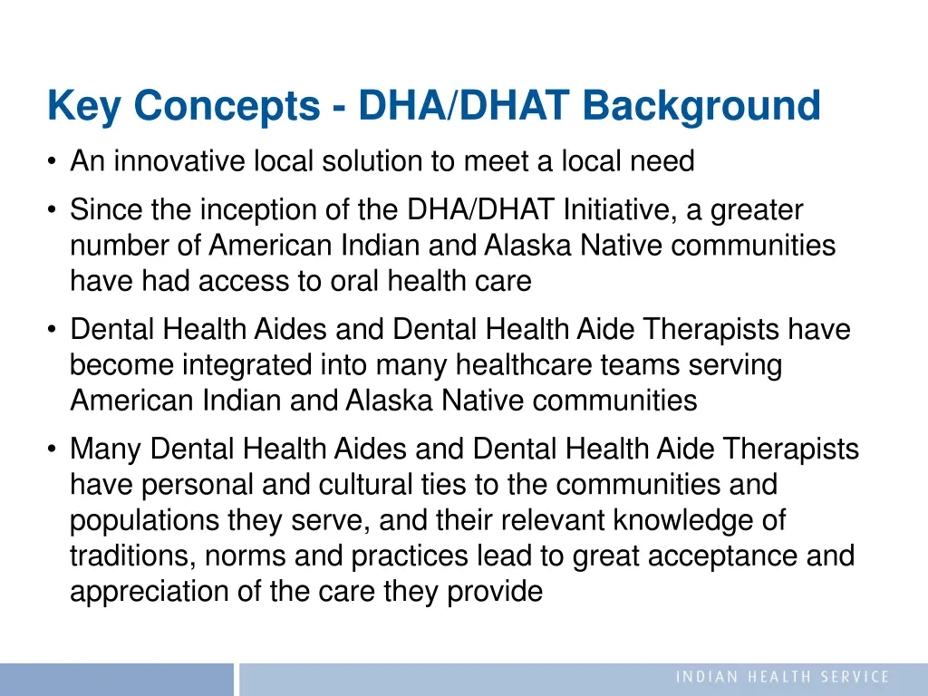 key concepts dha dhat background an innovative