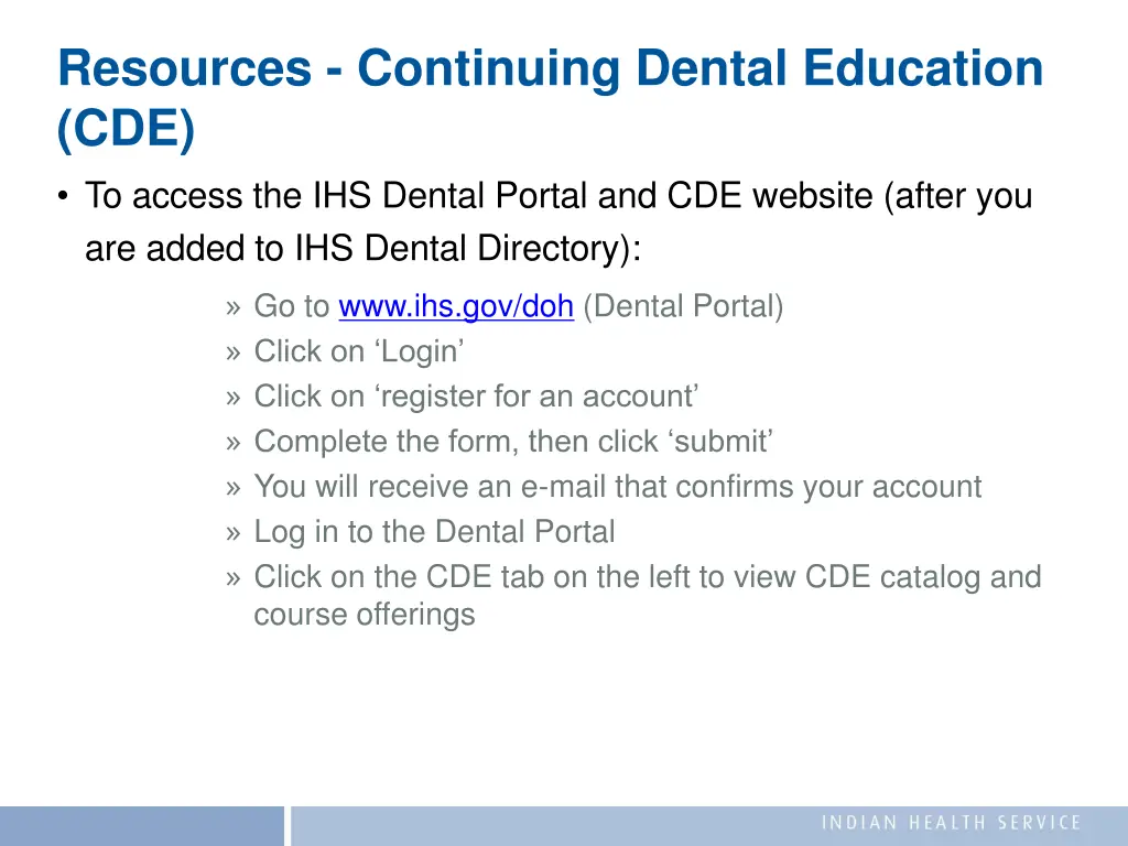 resources continuing dental education