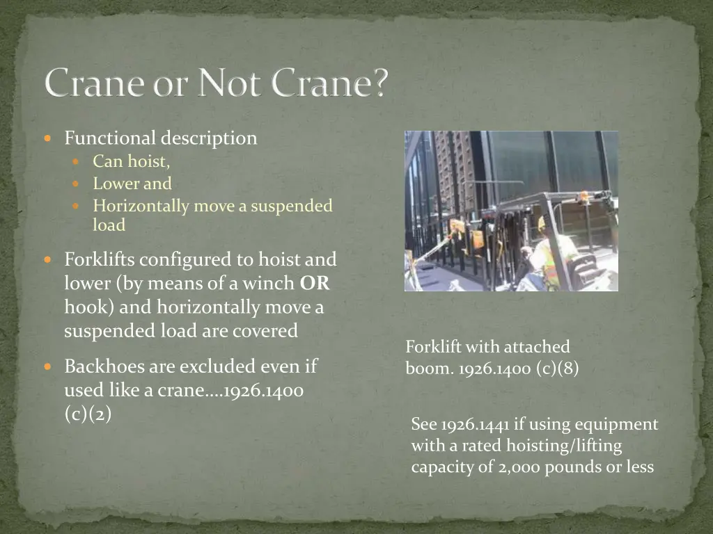 crane or not crane