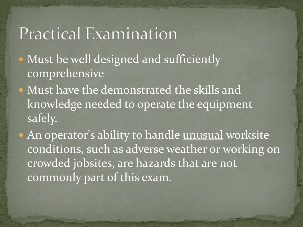 practical examination