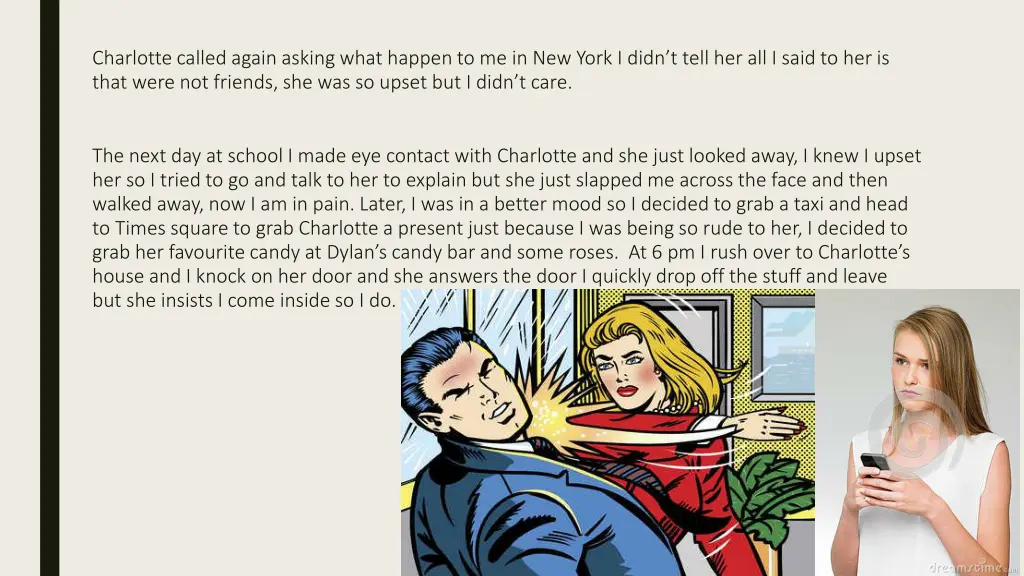 charlotte called again asking what happen