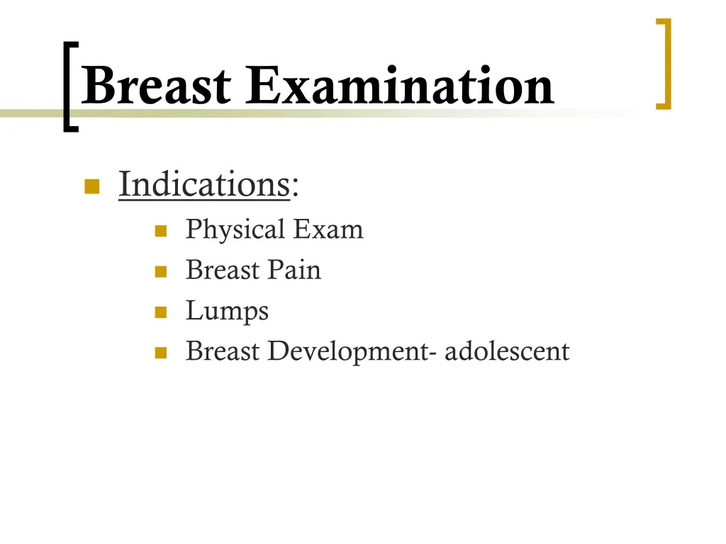 breast examination