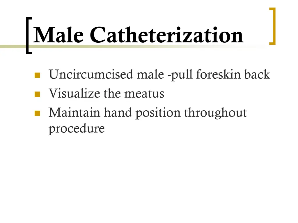 male catheterization