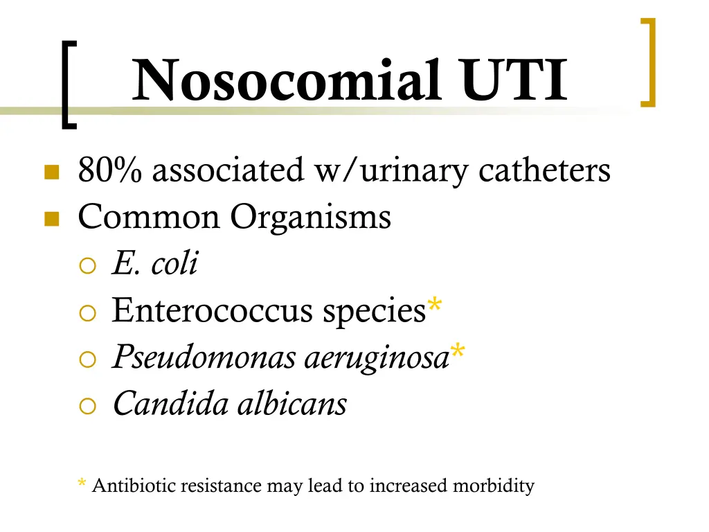 nosocomial uti