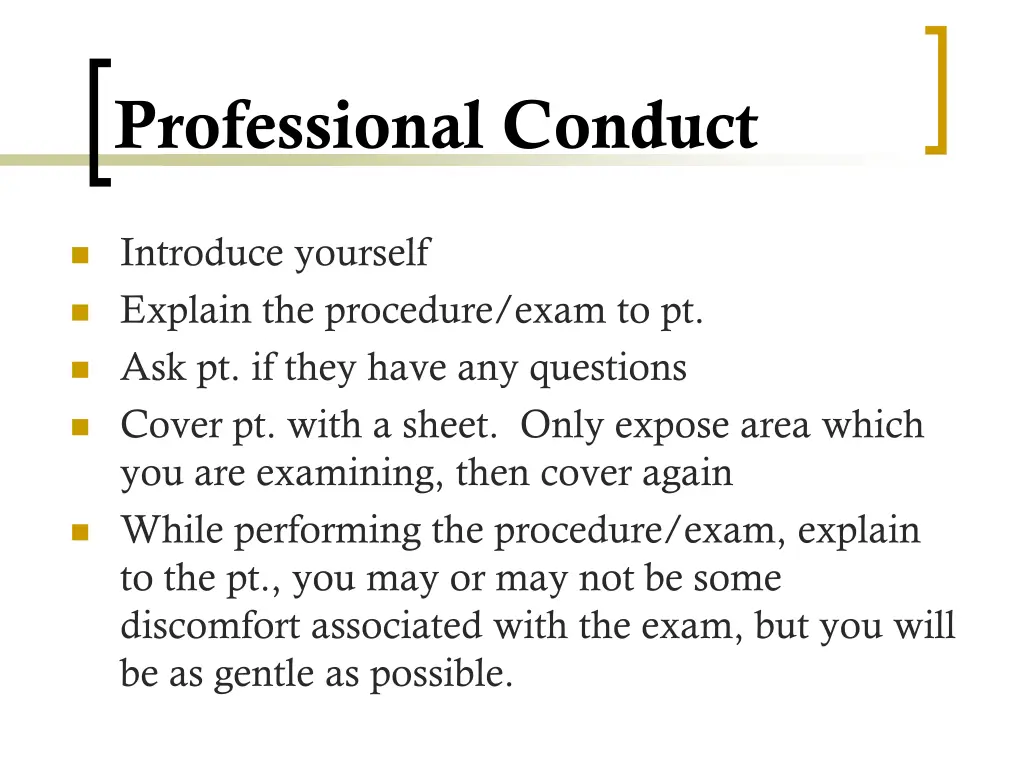 professional conduct