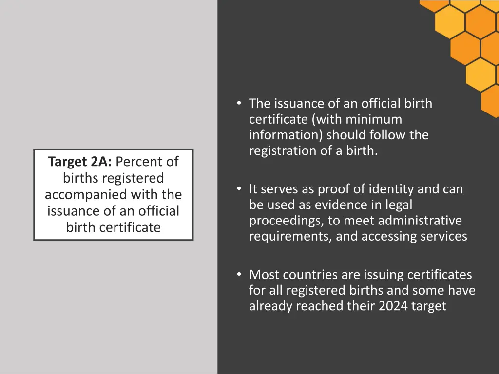 the issuance of an official birth certificate