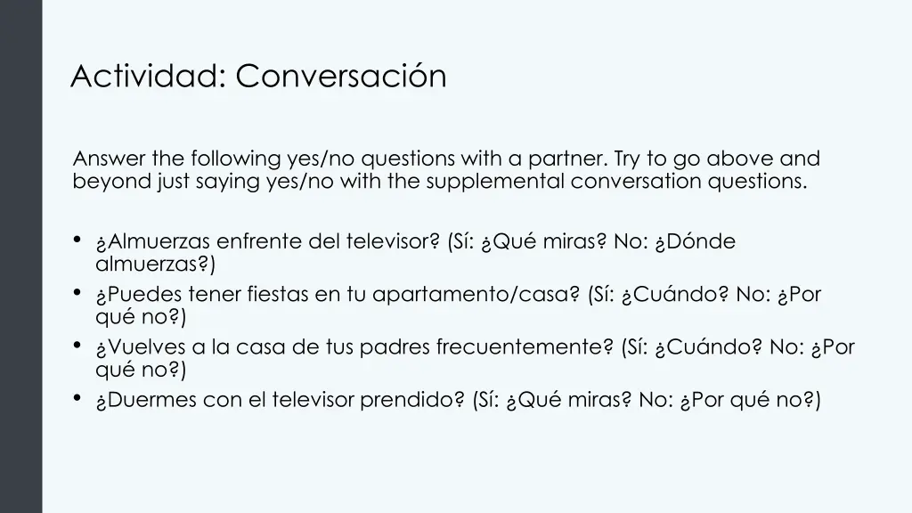 actividad conversaci n