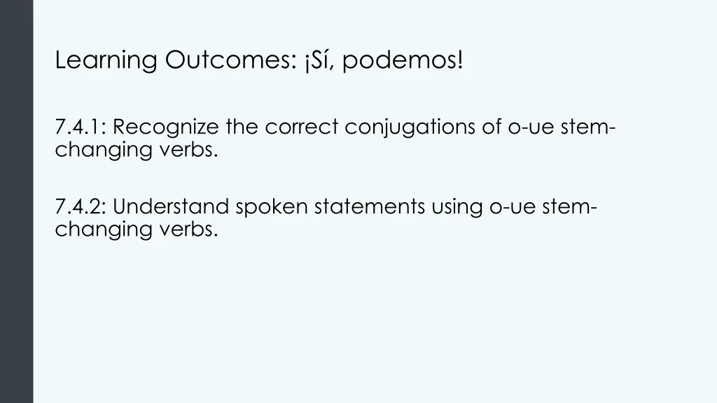 learning outcomes s podemos