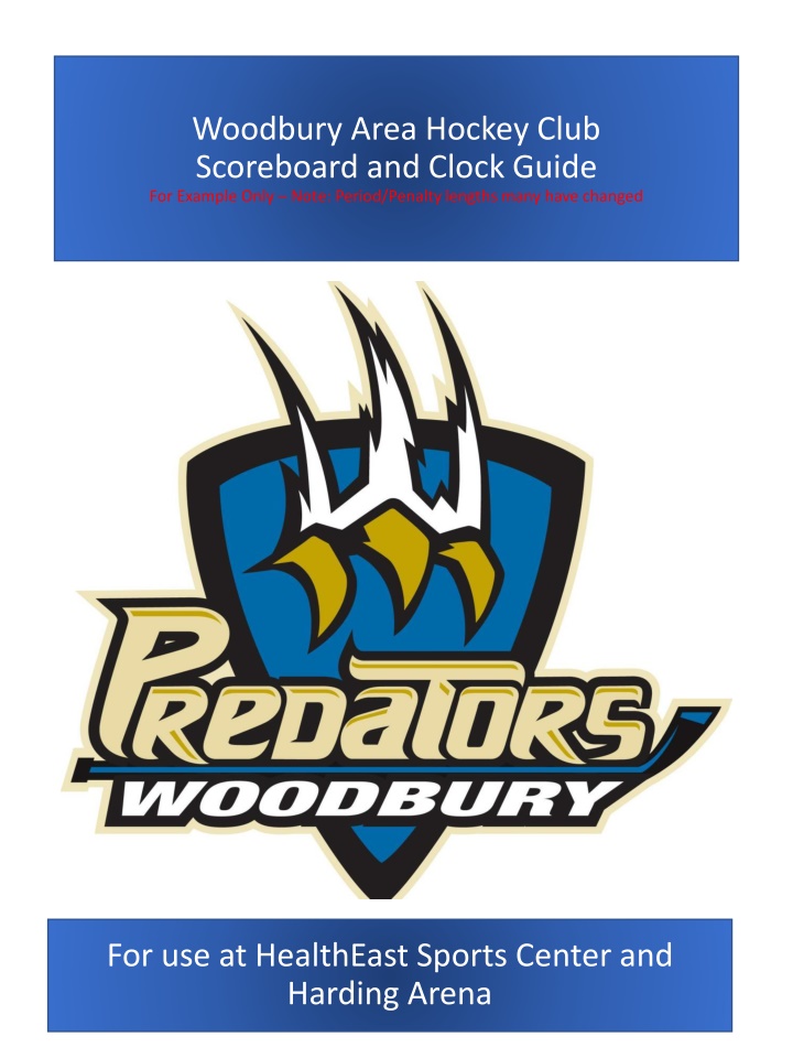 woodbury area hockey club scoreboard and clock