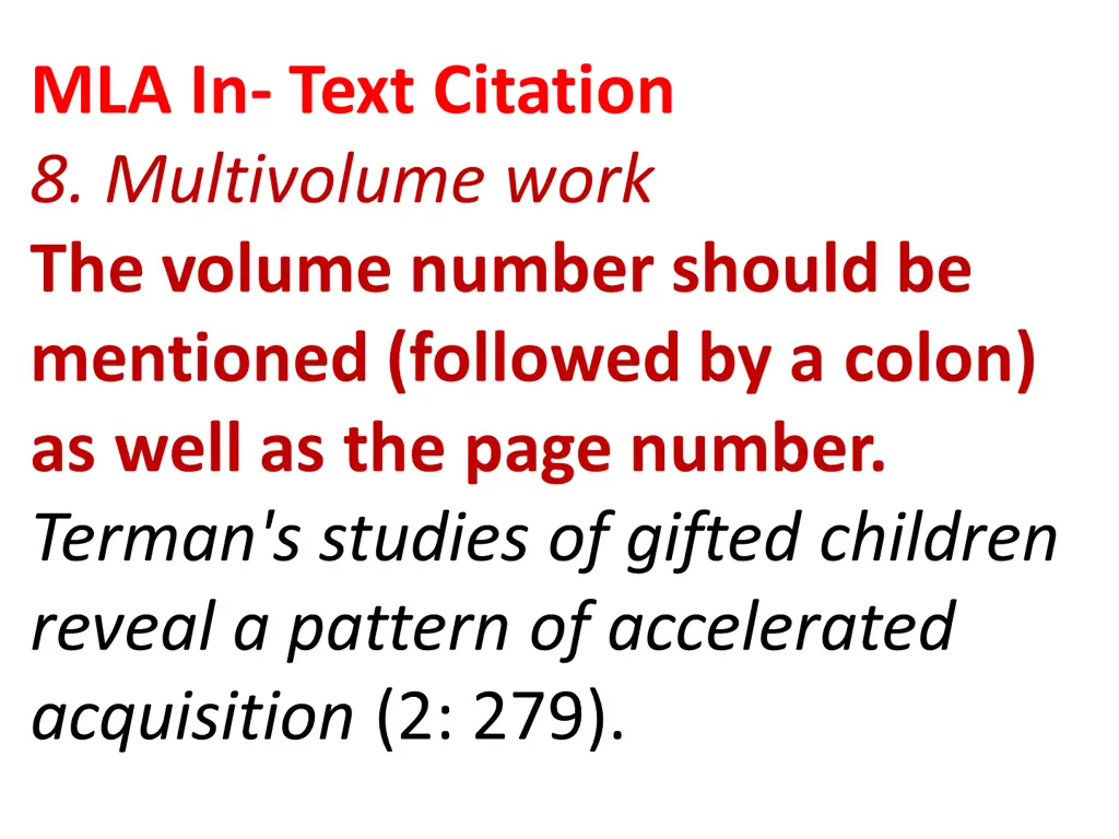 mla in text citation 8 multivolume work