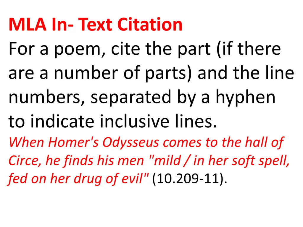mla in text citation for a poem cite the part