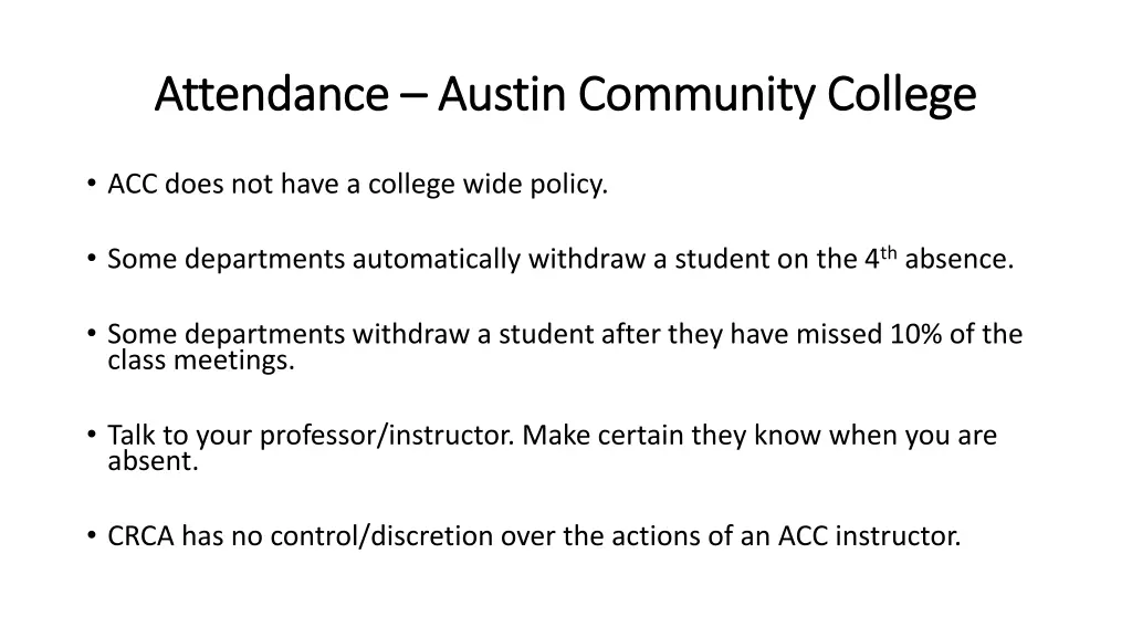 attendance attendance austin community college