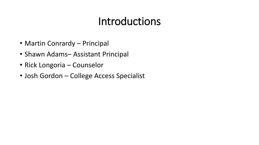introductions introductions
