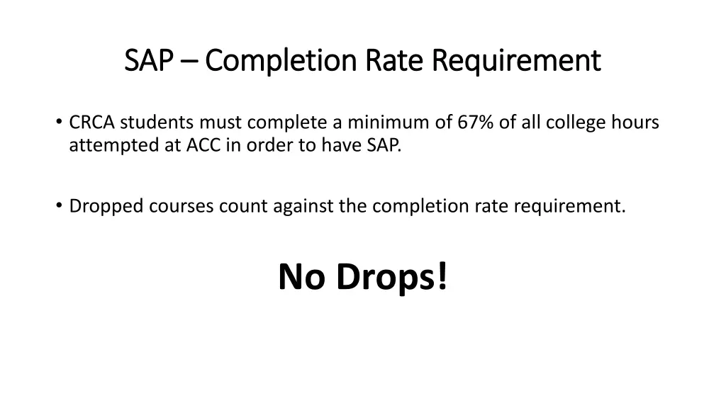 sap sap completion rate requirement completion