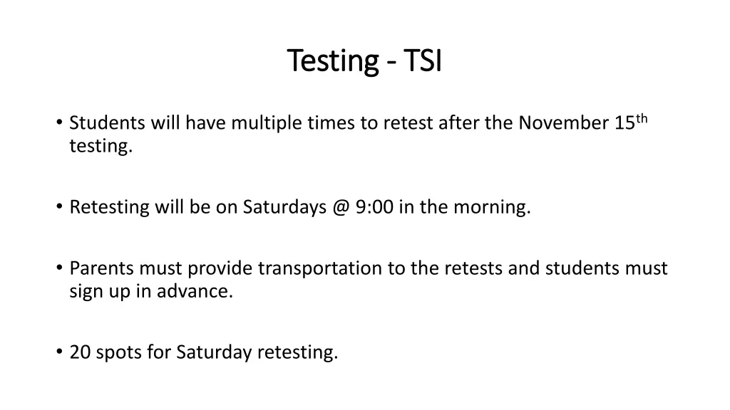 testing testing tsi 2