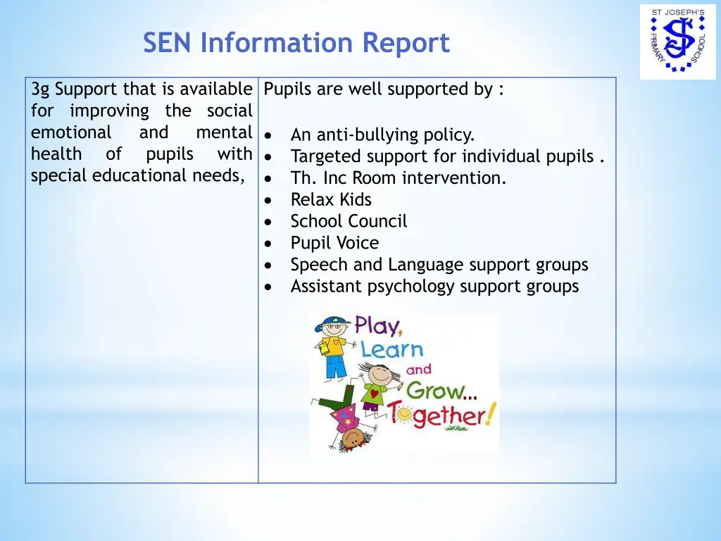 sen information report 2