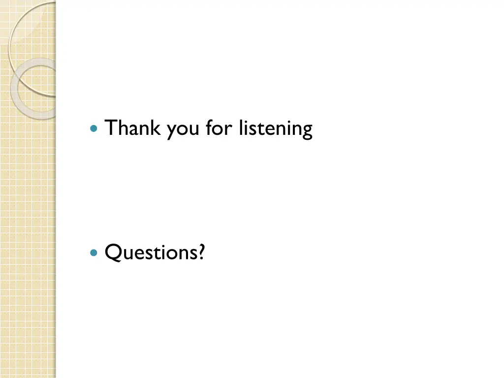 thank you for listening