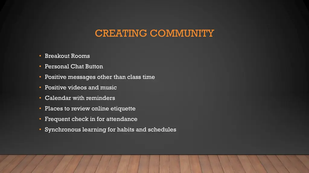 creating community