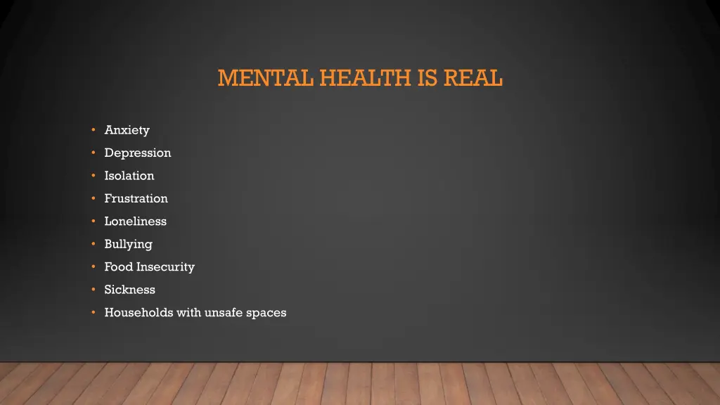 mental health is real