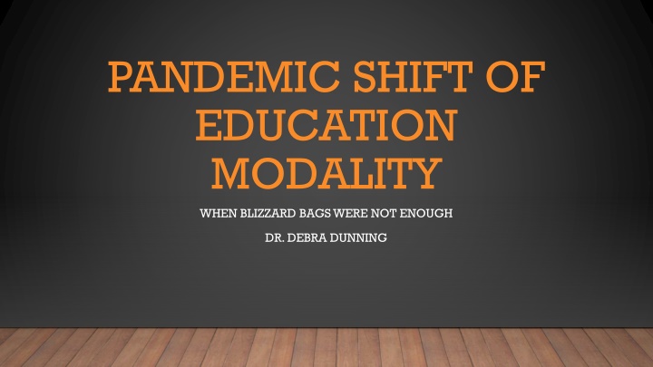 pandemic shift of education modality