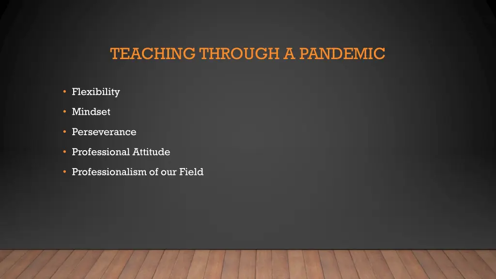 teaching through a pandemic