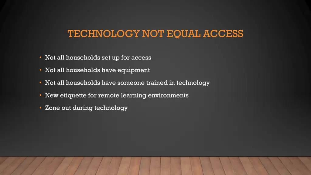 technology not equal access