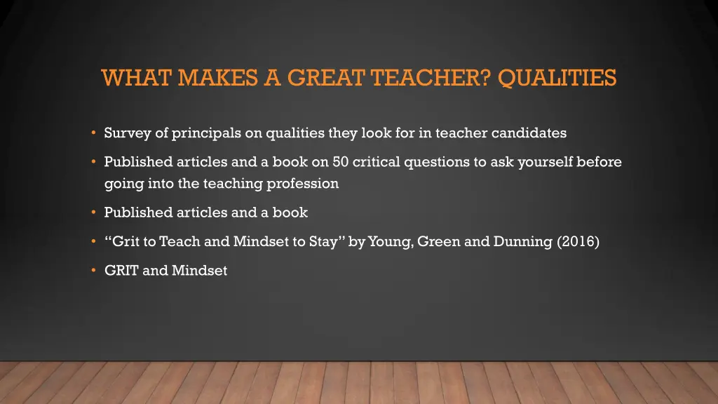 what makes a great teacher qualities