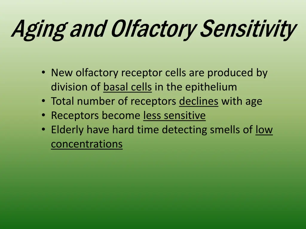 aging and olfactory sensitivity