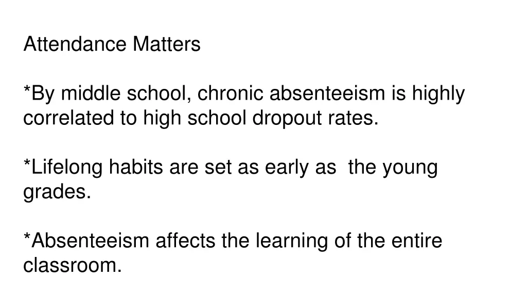 attendance matters 1