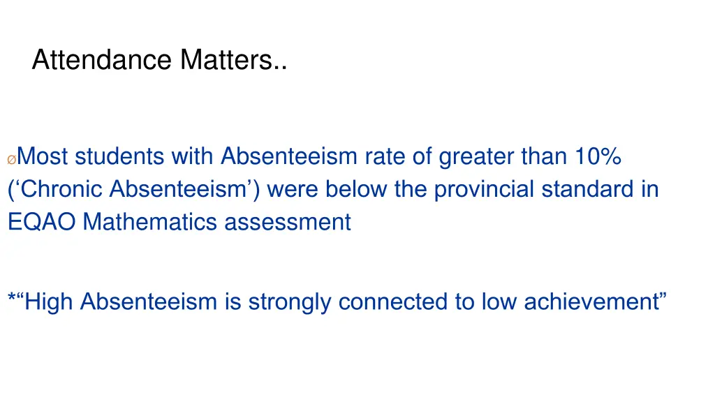 attendance matters