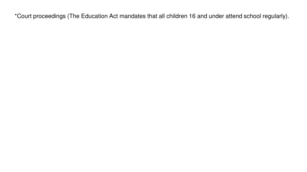 court proceedings the education act mandates that