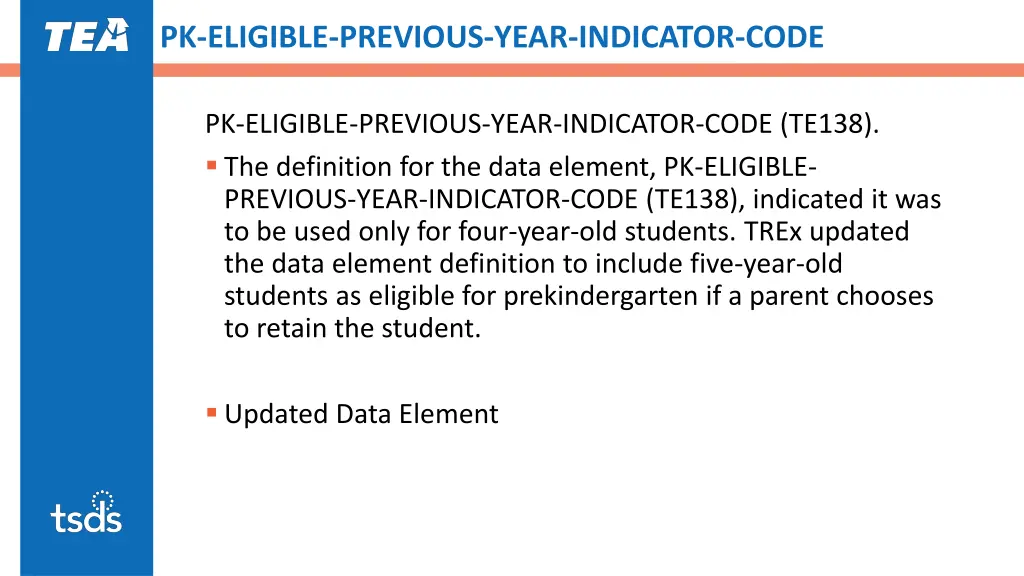 pk eligible previous year indicator code