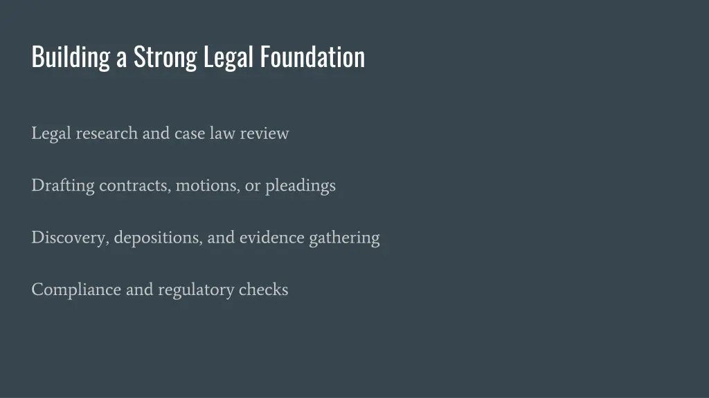 building a strong legal foundation