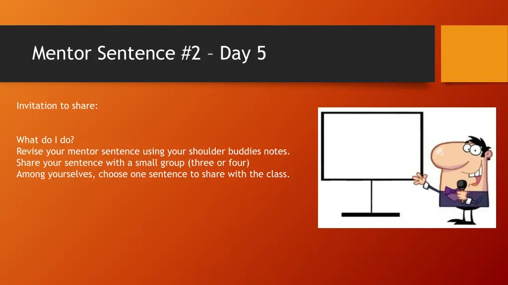 mentor sentence 2 day 5