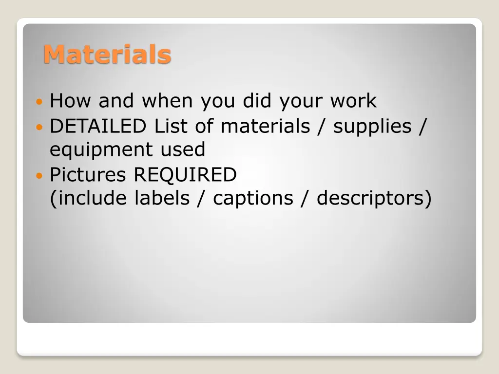 materials