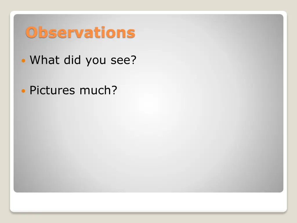 observations