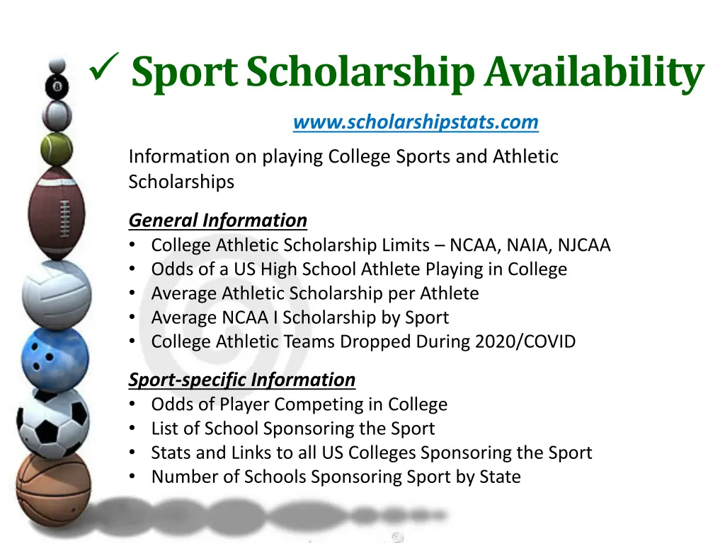 sport scholarship availability
