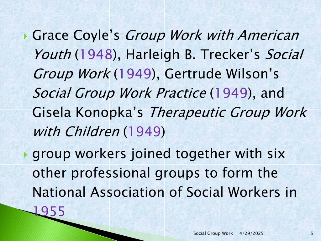 grace coyle s group work with american youth 1948